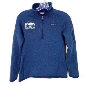 Patagonia Women's Blue Quarter-Zip Fleece Pullover